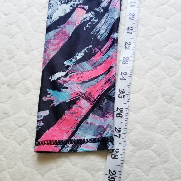 Fabletics leggings brush stroke colorful teal pink - Picture 6 of 7